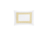 Boudoir Sham - Ophelia Lemon Yellow Bedding by Matouk Schumacher - Greek Key Embroidery