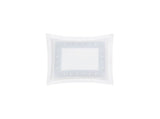 Boudoir Sham - Ophelia Light Blue Bedding by Matouk Schumacher - Greek Key Embroidery