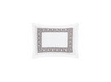 Boudoir Sham - Ophelia Mocha Bedding by Matouk Schumacher - Greek Key Embroidery