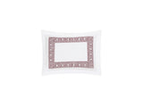 Boudoir Sham - Ophelia Red Bedding by Matouk Schumacher - Greek Key Embroidery