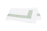 Flat Sheet - Ophelia Clover Bedding by Matouk Schumacher - Greek Key Embroidery
