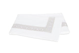 Flat Sheet - Ophelia Dune Bedding by Matouk Schumacher - Greek Key Embroidery