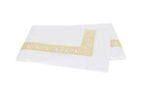 Flat Sheet - Ophelia Lemon Yellow Bedding by Matouk Schumacher - Greek Key Embroidery