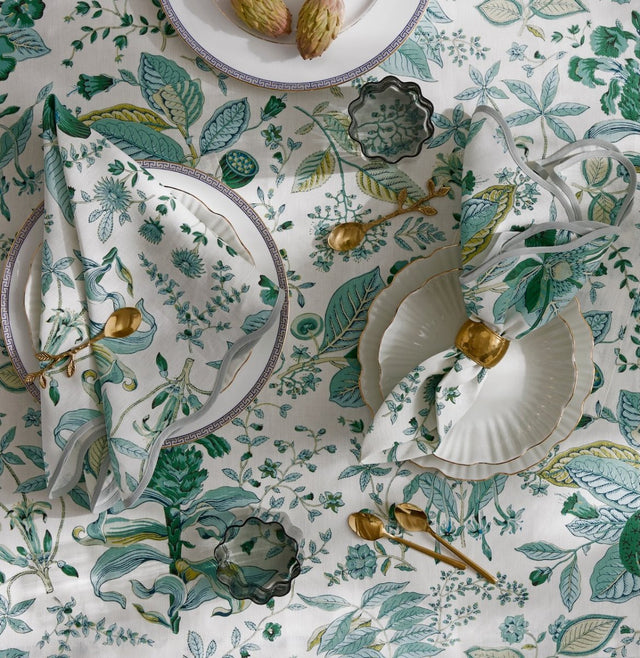 Holiday Napkins - Pomegranate Emerald Green Cloth Napkins | Matouk Schumacher at Fig Linens & Home