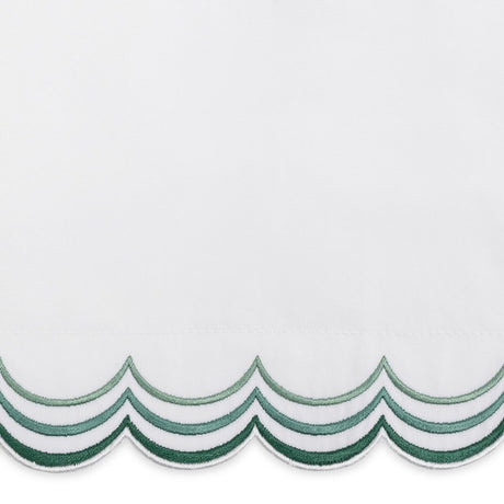 Matouk Stella Bedding Swatch - Green Scallop Color - Fig Linens and Home