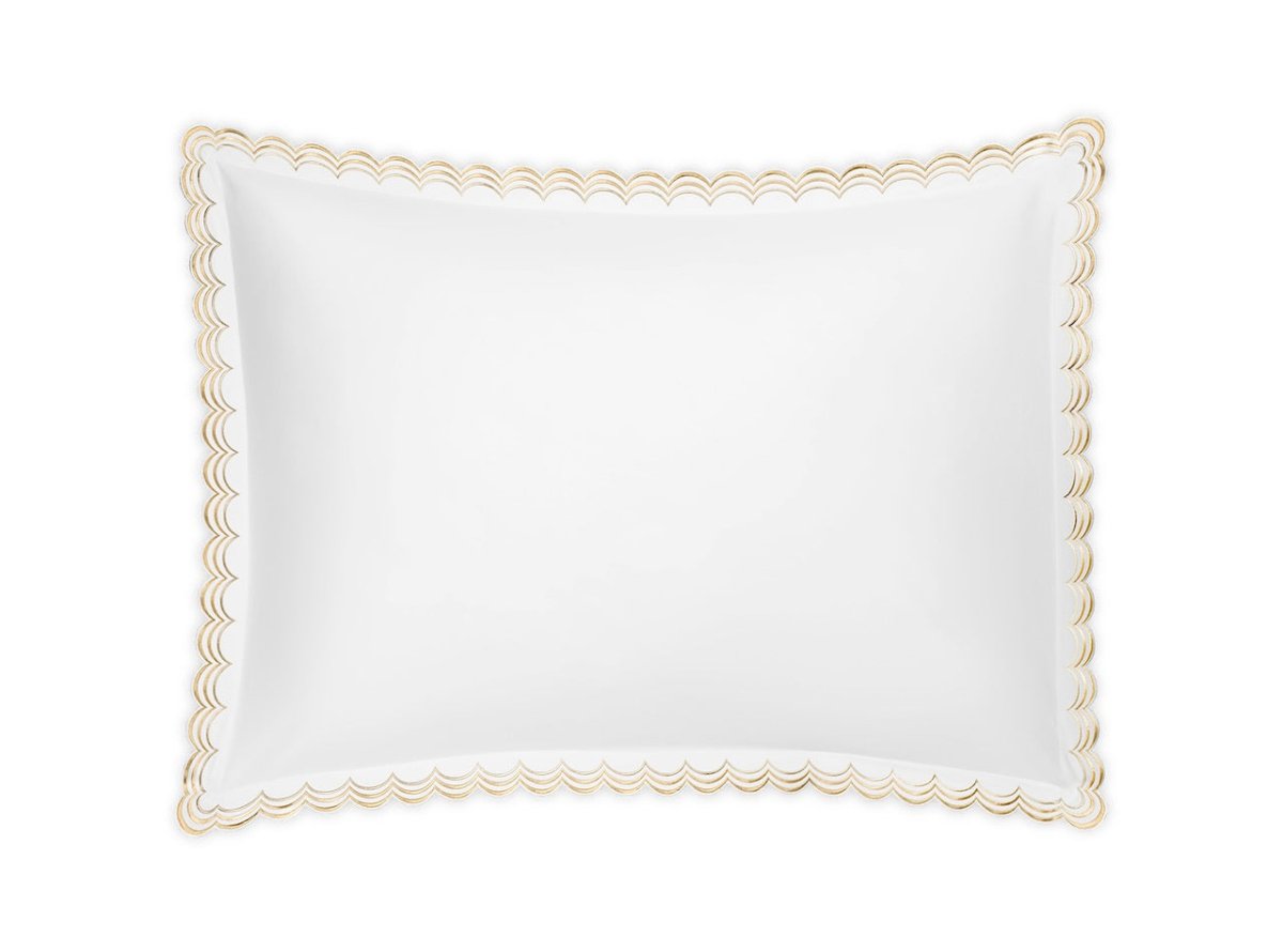 Matouk Stella King Sham 21 x 36, 2" flange Champagne | Fig Linens and Home 