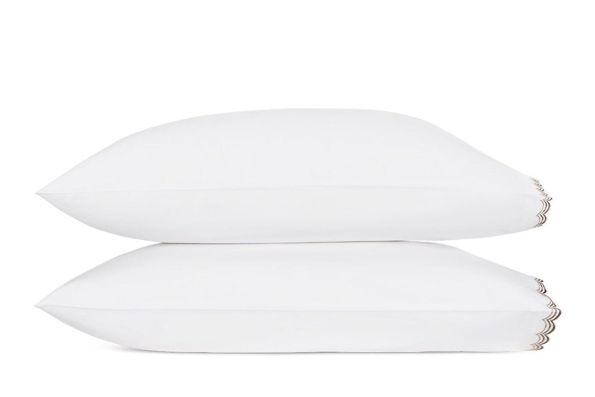 Matouk Stella King Case - Pair 21 x 40 Mocha | Fig Linens and Home 