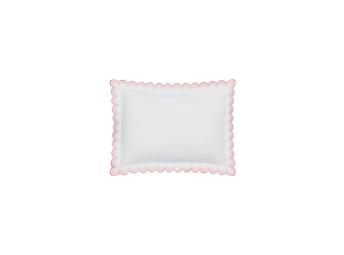 Matouk Stella Boudoir Sham 12 x 16, 1" flange Pink | Fig Linens and Home 