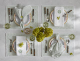 Matouk Placemats - Matteo Seersucker Placemats in Lifestyle Table Setting 4 at Fig Linens and Home