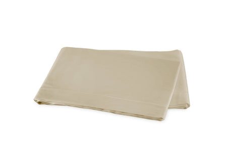 Matouk Flat Sheet - Talita Satin Stitch Champagne - Giza Cotton Bedding at Fig Linens and Home