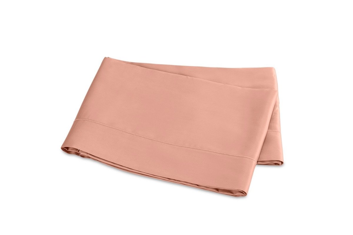 Matouk Flat Sheet - Talita Satin Stitch Shell - Giza Cotton Bedding at Fig Linens and Home