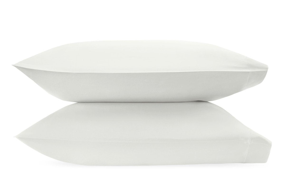 Matouk Pillowcases - Talita Satin Stitch Bone - Giza Cotton Bedding at Fig Linens and Home