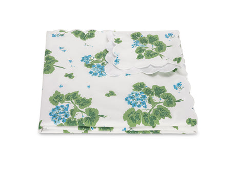 Duvet Cover - Matouk Tillet Geranium Bedding in Blue at Fig Linens and Home