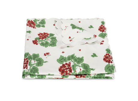 Duvet Cover - Matouk Tillet Geranium Bedding in Scarlet Red at Fig Linens and Home