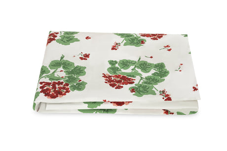 Fitted Sheet - Matouk Tillet Geranium Bedding in Scarlet Red at Fig Linens and Home