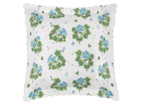 Euro Sham - Matouk Tillet Geranium Bedding in Blue at Fig Linens and Home