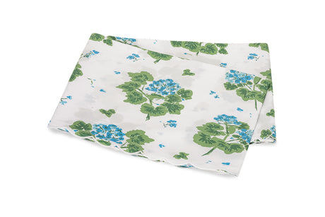 Flat Sheet - Matouk Tillet Geranium Bedding in Blue at Fig Linens and Home