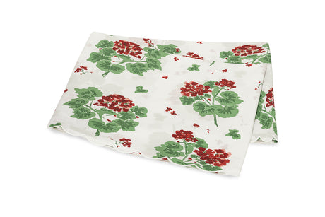 Flat Sheet - Matouk Tillet Geranium Bedding in Scarlet Red at Fig Linens and Home
