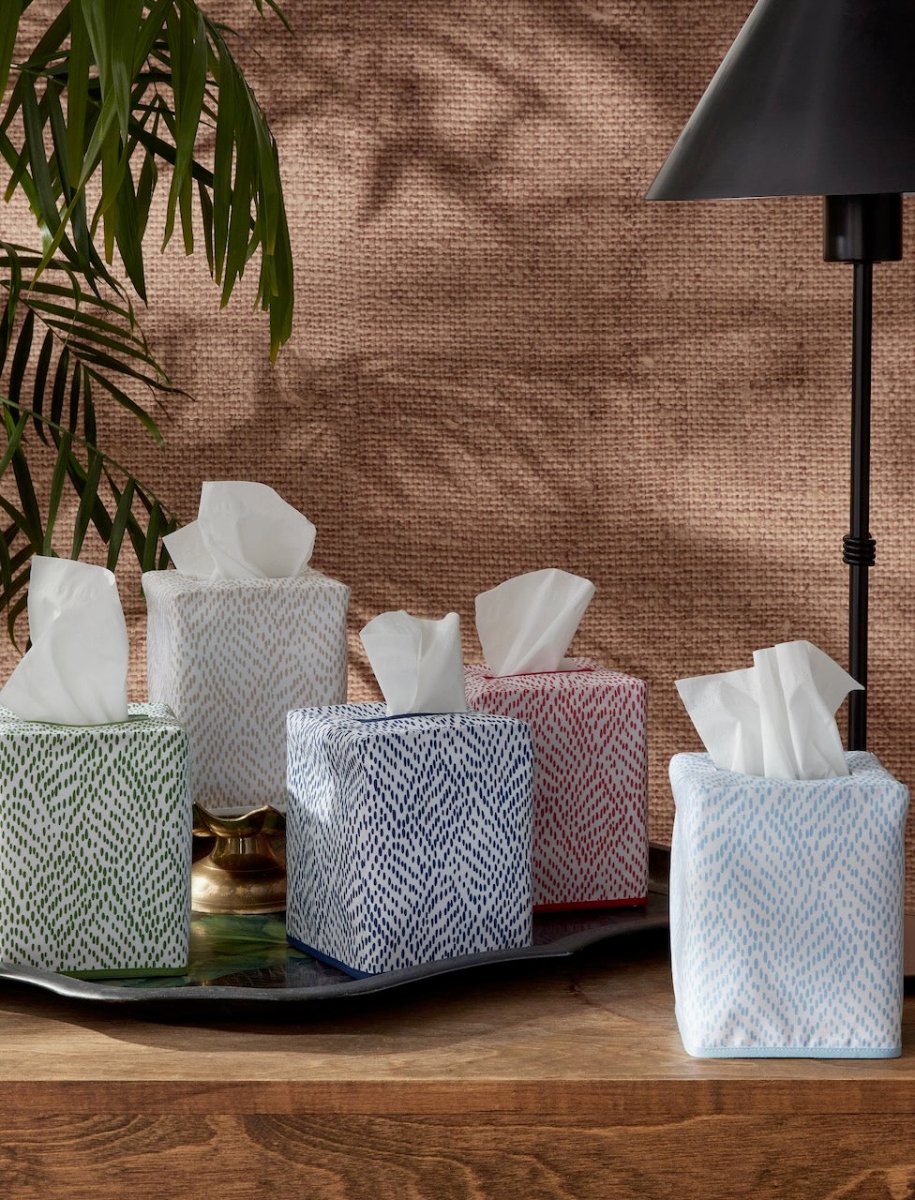 Matouk Schumacher Tissue Box Covers in Duma Diamond - Fig Linens and Home Lifestyle 1