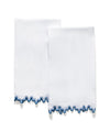 Powder Room Towels - Wave Guest Towels in Aquarius by Matouk