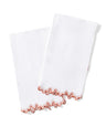 Powder Room Towels - Wave Guest Towels in Carnelian by Matouk