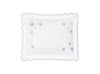 Hearts Mini Pillow in Cloud Blue - Matouk Baby Pillows at Fig Linens and Home