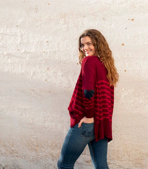 amour cherry and wine striped sweater by mer sea - Fig Linens and Home 5