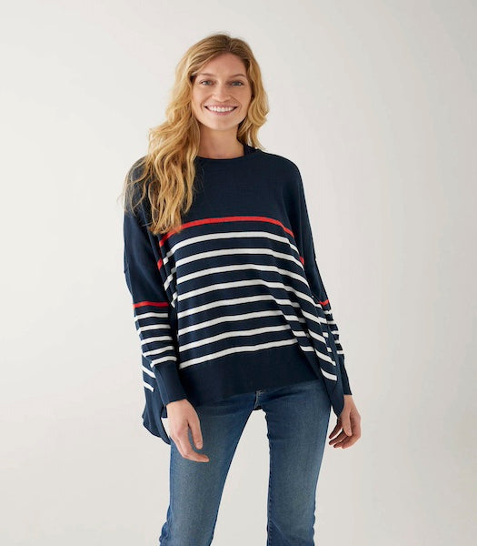 amour scarlet navy striped sweater by mer sea - Fig Linens and Home 4