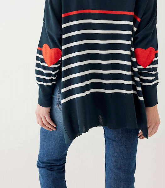 amour scarlet navy striped sweater by mer sea - Fig Linens and Home 6