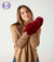 Mersea Cozy Cabin Faux Fur Mittens in Wine at Fig Linens and Home - Oprah's List Favorite Things