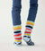 sailor love knit slipper sock with xo in rainbow - 1