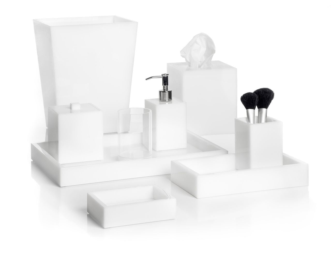 Ice White Lucite Bath Accessories - Thumbnail 3