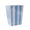 Mike + Ally Catalina Bath Accessories by Mike + Ally - Blue and Silver Straight Wastebasket + Liner (8.75"L x 7"W x 11.5"H) at FIG LINENS AND HOME - 17