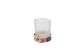 Mike + Ally Bath Accessories | Fleur Wild Flowers with Cabochon Gold Round Tumbler
