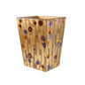 Mike + Ally Bath Accessories | Fleur Wild Flowers with Cabochon Gold Wastebasket