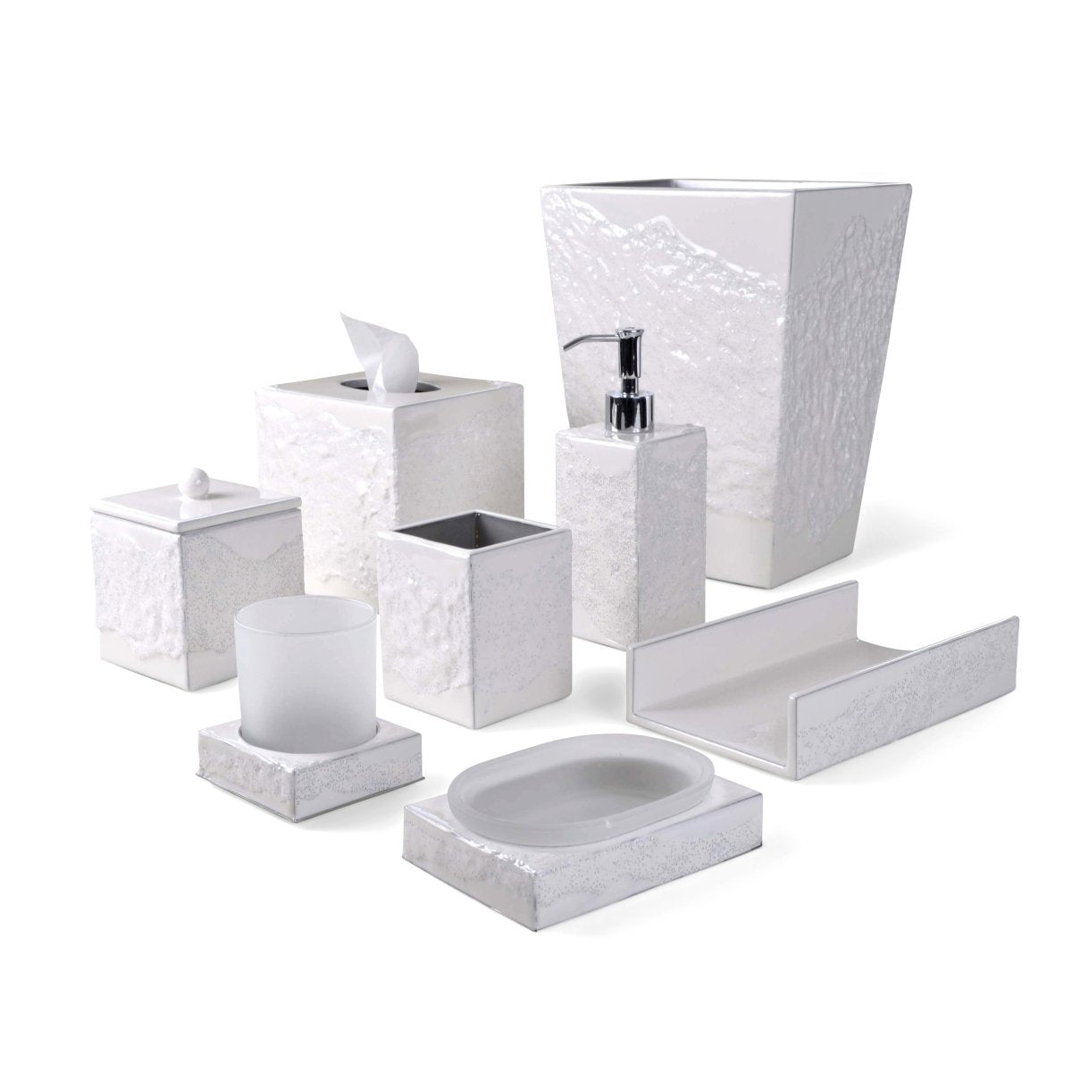 Mike and Ally Bath Accessories - Brut Pearl White at Fig Linens and Home 1