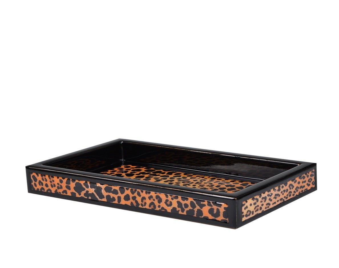 Mike Ally Congo Animal Print Bath Accessories Md Tray at Fig Linens and Home