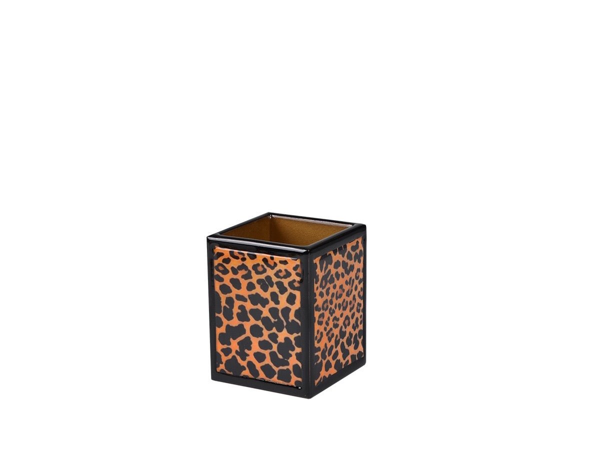 Mike Ally Congo Animal Print Bath Accessories brush at Fig Linens and Home