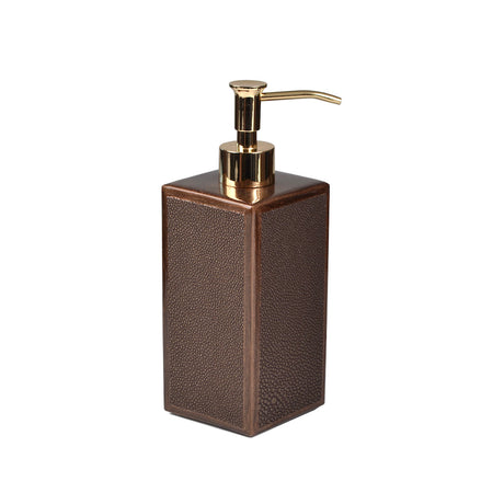 Lotion or Soap Dispenser in Bronze - Shagreen Bath Accessories by Mike + Ally at Fig Linens and Home