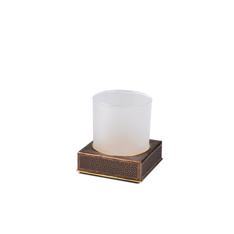 Tumbler in Bronze - Shagreen Luxury Bath Accessories by Mike + Ally at Fig Linens and Home