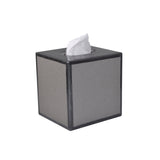 Tissue Cover in Charcoal - Shagreen Luxury Bath Accessories by Mike + Ally at Fig Linens and Home