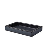 Vanity Tray in Black - Shagreen Luxury Bath Accessories by Mike + Ally at Fig Linens and Home