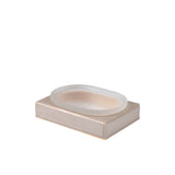 Soap Dish in Putty - Shagreen Luxury Bath Accessories by Mike + Ally at Fig Linens and Home