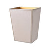 Wastebasket in Putty - Shagreen Luxury Bath Accessories by Mike + Ally at Fig Linens and Home