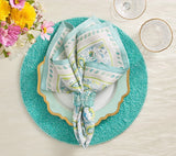 Mira Napkin in Seafoam & Green by Kim Seybert 3
