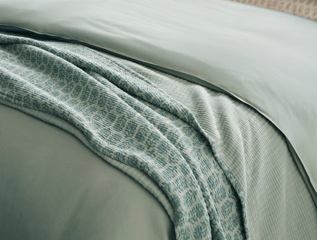 Coyuchi Mirada Thyme Chrysanthemum Organic Matelasse at Fig Linens and Home Lifestyle 3