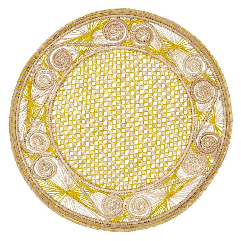 Mode Living Aloha Placemat Yellow at Fig Linens and Home