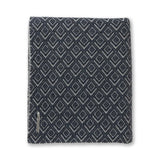 Mystic Bed Blanket by Alicia Adams Alpaca - Navy Blue with Ivory at Fig Linens and Home