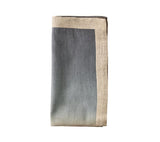 Dip Dye Napkin in Beige, Taupe & Grey by Kim Seybert at Fig Linens and Home - Folded