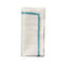 Kim Seybert Jardin Napkin in White & Turquoise Set of 4 by Kim Seybert - WHITE/TURQUOISE 21"L x 21"W x 0.1"H Napkin - Set of 4 at FIG LINENS AND HOME - 3